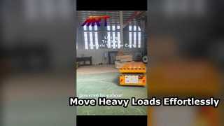 Trackless Lifting Transfer Cart Electric Hydraulic Lifting Platform Trolley For Factory Workshop Mat