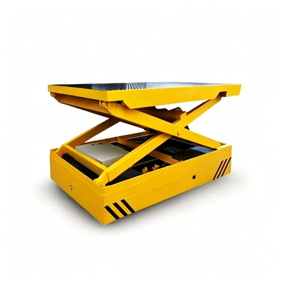 Trackless Lifting Transfer Cart Electric Hydraulic Lifting Platform Trolley For Factory Workshop Material Handling