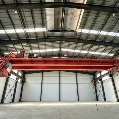 32t high lifting height anti‑corrosion reliable braking Double Girder Overhead Crane for molten alloy auxiliary handling metallurgy workshop material transporting tasks