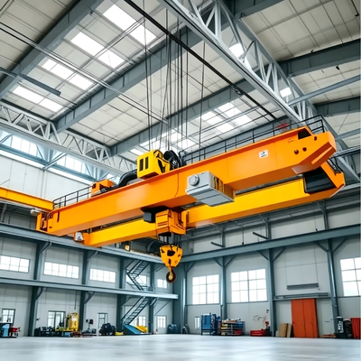 30t extended lifting height anti corrosion dependable brake assembly Double Girder Overhead Crane for casting raw stock handling foundry metallurgy workshop material transporting tasks