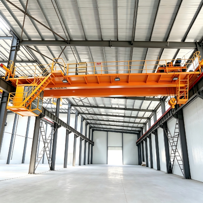 30t extended lifting height anti corrosion dependable brake assembly Double Girder Overhead Crane for casting raw stock handling foundry metallurgy workshop material transporting tasks