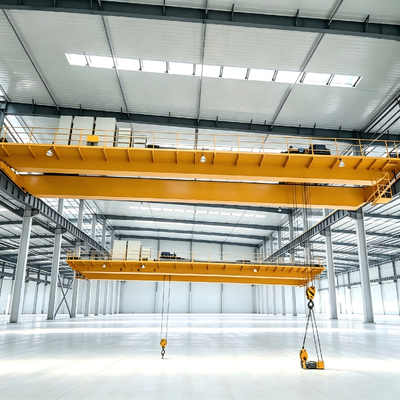 36t heavy‑duty box welded structure automatic emergency stop Double Girder Overhead Crane for large steel component hoisting steel structure workshop production jobs