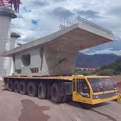 Synchronous lifting multi modular Self-propelled Modular Transporter for bridge segment relocation