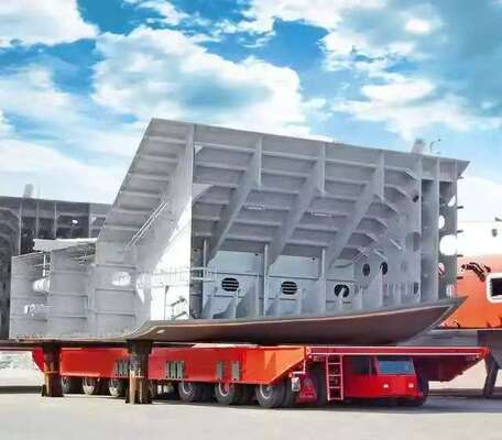 Mass load long service life low power consumption SPMT Self-propelled Modular Transporter for glass furnace transport heavy casting handling