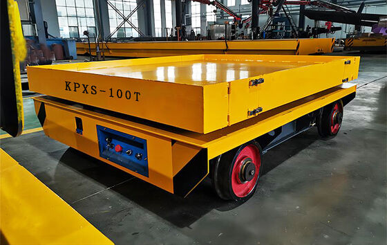 Bidirectional Workshop Flat Transfer Cart Industrial Transfer Trolley 40ton Loading