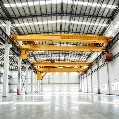 50t robust performance intelligent monitoring Double Girder Overhead Crane for oversized workpiece hoisting heavy industrial workshop handling operations