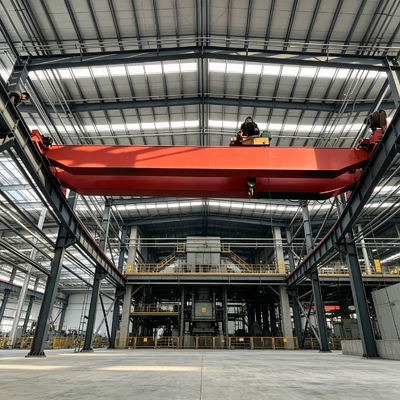 Energy Saving Double Girder Overhead Crane Customized Span And Lifting Height For Factory Indoor Heavy Goods Lifting Work