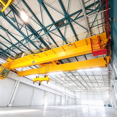 32t high lifting height anti‑corrosion reliable braking Double Girder Overhead Crane for molten alloy auxiliary handling metallurgy workshop material transporting tasks