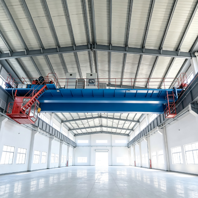 30t extended lifting height anti corrosion dependable brake assembly Double Girder Overhead Crane for casting raw stock handling foundry metallurgy workshop material transporting tasks