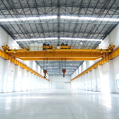 11t energy saving compact installation high shock resistance Double Girder Overhead Crane for mechanical fittings hoisting industrial stock warehouse material loading work