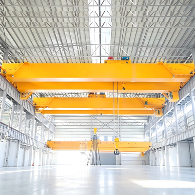 19t low vibration stable travelling easy periodic inspection Double Girder Overhead Crane for alloy casting workpiece handling foundry plant indoor cargo lifting operations