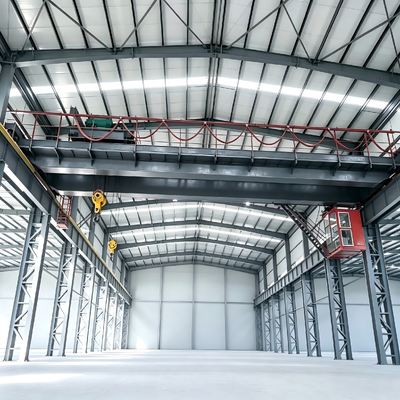 Industrial Double Girder Bridge Crane High Safety Overhead Travelling Crane For Manufacturing Plant