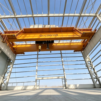 Custom Double Girder Bridge Crane High Load Capacity Industrial Overhead Crane For Manufacturing Plant And Metal Processing Workshop