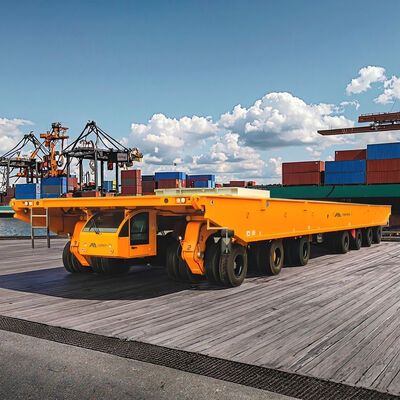 High precision moving heavy load Self-propelled Modular Transporter for petrochemical skid transport